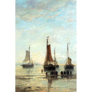 Avondstond op zee - Hendrik Willem Mesdag